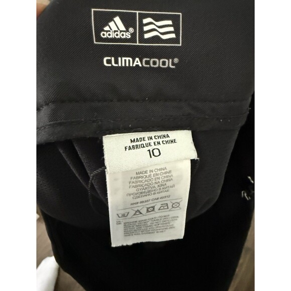 Adidas Womens Skort Black 3 Stripes Climacool Golf Tennis Skirt Pockets Size 10 - Picture 3 of 4